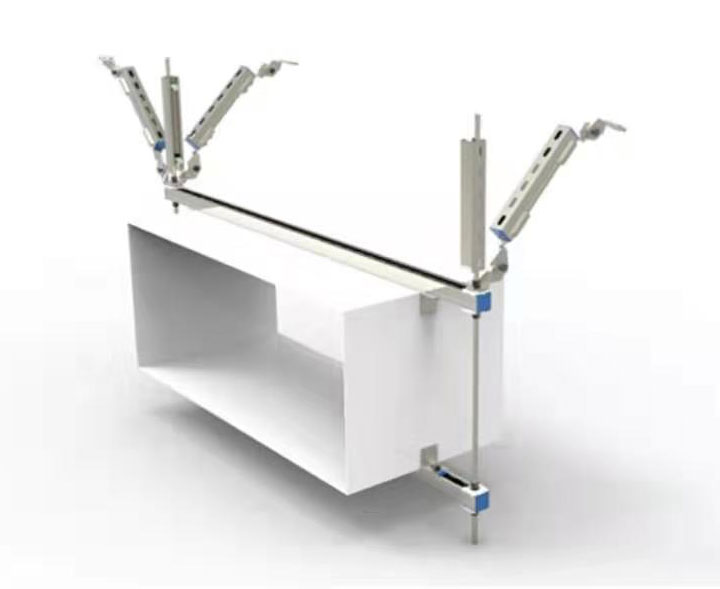 矩形風管雙向抗震支架